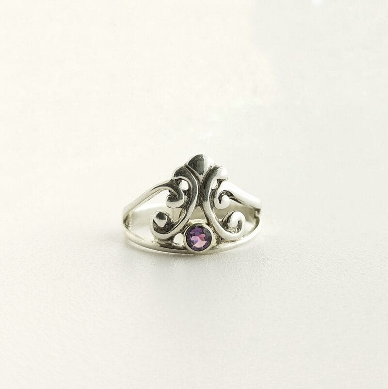 Tiara ring met amethist - Afbeelding 2