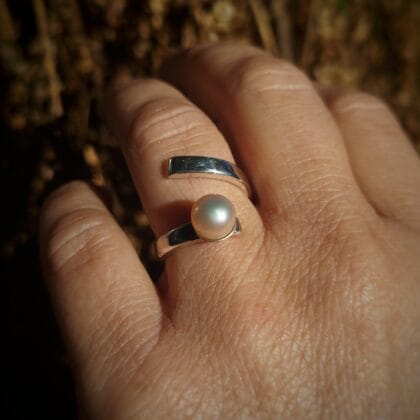 Spira ring met parel