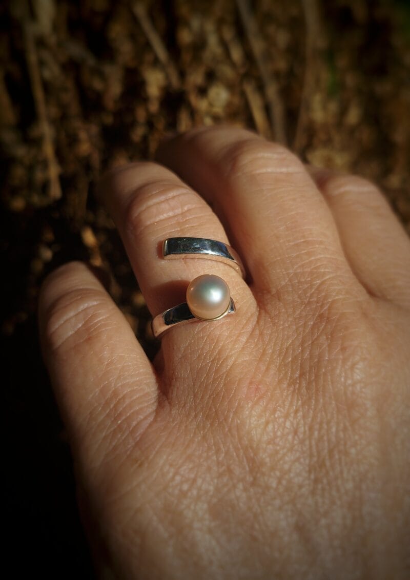 Spira ring met parel