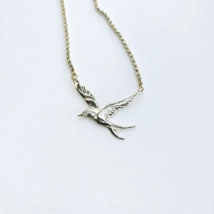 zilveren halsketting stern vogel