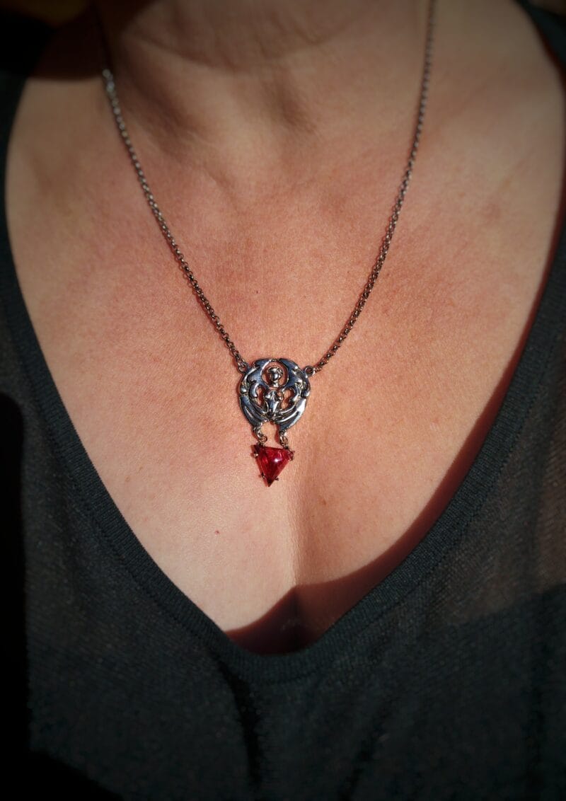 Angelus halsketting met rode spinel - Afbeelding 3
