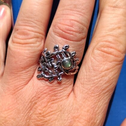 Ramosa ring met labradoriet (uniek)