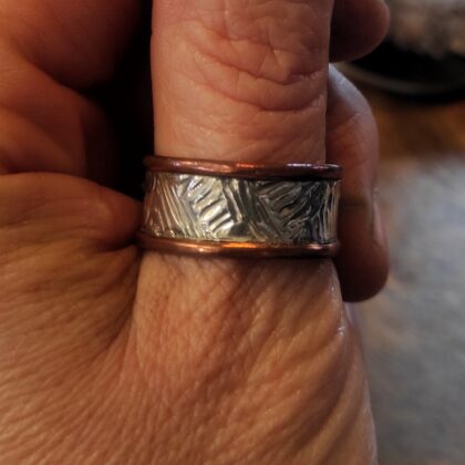 Zilveren ring met koper (uniek)